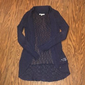 Long navy blue Roxy cardigan